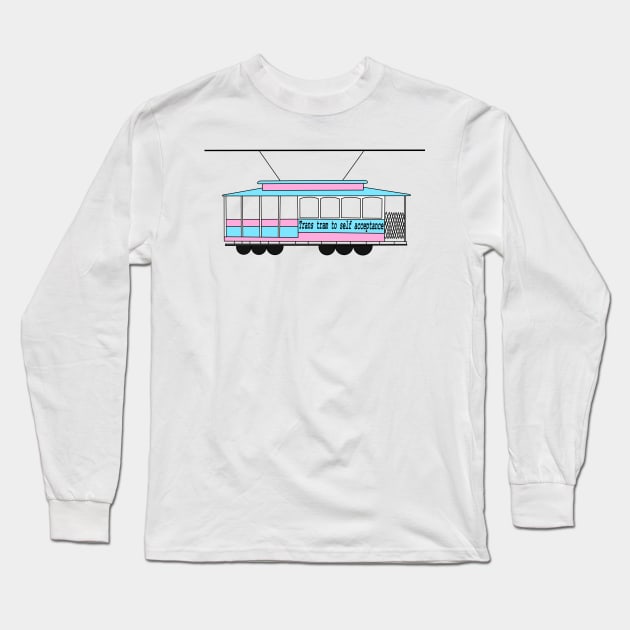 Trans tram to self acceptance Long Sleeve T-Shirt by LeighsDesigns